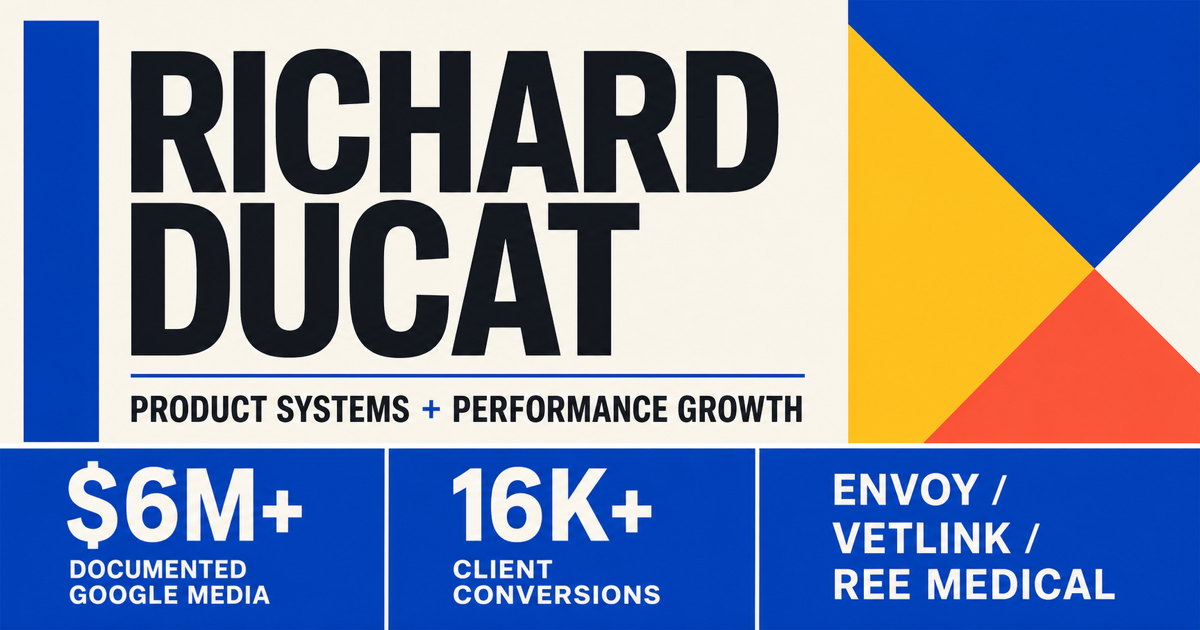 Richard Ducat product systems and performance growth portfolio